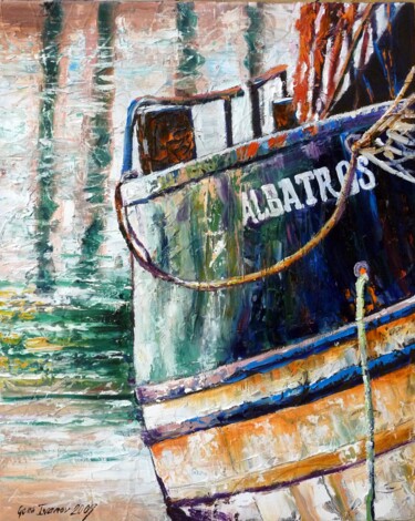 Картина под названием "The old boat/SOLD" - Gennadiy V. Ivanov, Подлинное произведение искусства, Масло