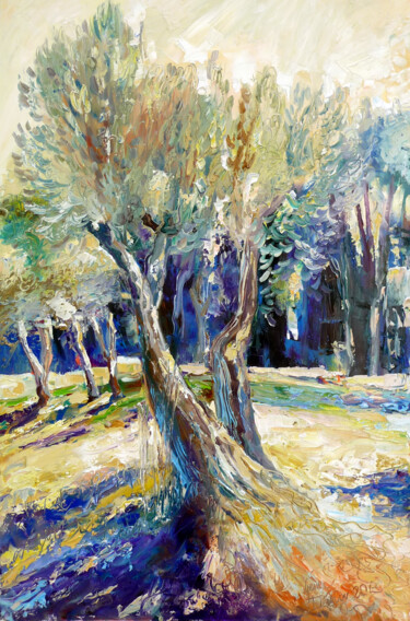 Painting titled "Olive tree /sold" by Gennadiy V. Ivanov, Original Artwork, Oil