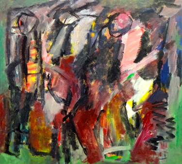 绘画 标题为“Composition 7286” 由Engelina Zandstra, 原创艺术品, 丙烯 安装在木质担架架上