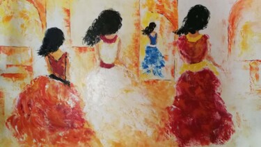 "PROMENADE" başlıklı Tablo Raphael Marras tarafından, Orijinal sanat, Petrol Ahşap Sedye çerçevesi üzerine monte edilmiş
