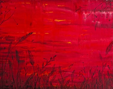 Malerei mit dem Titel "Whispers at dusk" von Diana Ostroga (Diana Ledenko), Original-Kunstwerk, Öl Auf Keilrahmen aus Holz m…