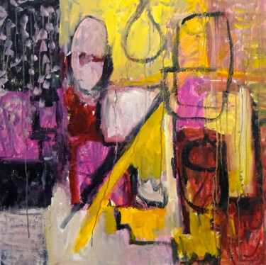Composition 7283-1 Pittura intitolato "Composition 7283-1" da Engelina Zandstra, Opera d'arte originale, Acrilico Montato su Telaio per barella…