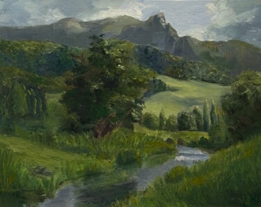Reflections of a Quiet River 「Reflections of a Qu…」というタイトルの絵画 Maria Eduarda Isidoroによって, オリジナルのアートワーク, オイル