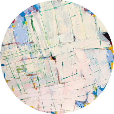 Peinture intitulée "2025_2_diam_60" par Hervé Richard (herric), Œuvre d'art originale, Acrylique Monté sur Châssis en bois