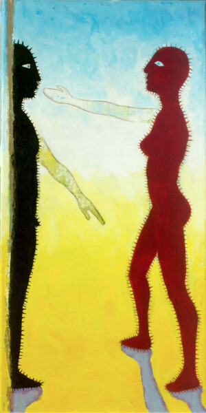 Painting titled "Profetas 5" by Jesus Tejedor, Original Artwork, Acrylic Mounted on Wood Stretcher frame