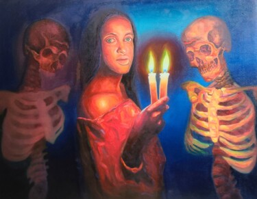 "Reflections" başlıklı Tablo Besufikad Ephrem tarafından, Orijinal sanat, Petrol