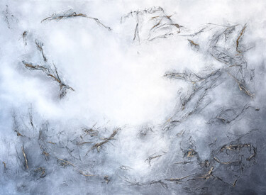 Golden Traces of Mist Artwork 绘画 标题为“Golden Traces of Mi…” 由Tatiana Malinovscaia, 原创艺术品, 丙烯 安装在木质担架架上