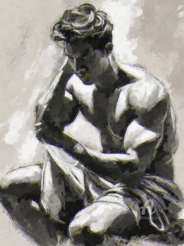 Digital Arts titled ""Udaseenta"" by Deep & Dawn, Original Artwork, Digital Painting