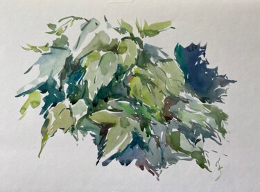 제목이 "Листья под дождем"인 그림 Irina Sadykova로, 원작, 수채화