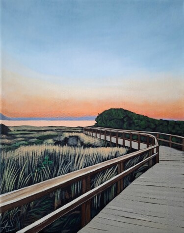 "Coastal Road" başlıklı Tablo Elif Yaman tarafından, Orijinal sanat, Akrilik Ahşap Sedye çerçevesi üzerine monte edilmiş