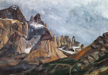 Ζωγραφική με τίτλο "Torres del Paine" από Ana Del Castillo Ibarrola, Αυθεντικά έργα τέχνης, Χρωστικές ουσίες