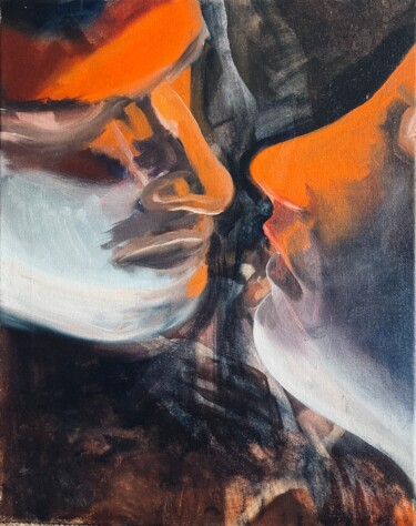 "«The lovers”" başlıklı Tablo Elena Tereshchenko tarafından, Orijinal sanat, Petrol Ahşap Sedye çerçevesi üzerine monte edil…