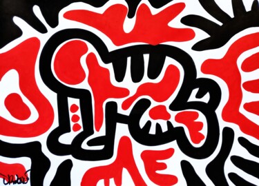 绘画 标题为“Red boy ( Tribute t…” 由Dr. Love, 原创艺术品, 丙烯