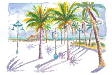 Fort Myers, Fort Myers Beach, Beach Square, Times Square, Fo "Fort Myers, Fort My…" başlıklı Tablo Artshop77 tarafından, Orijinal sanat, Suluboya