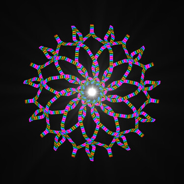 Mandala flor do amanhã Artes digitais intitulada "Mandala flor do ama…" por Ana Paula Ferreira Silva, Obras de arte originais, Trabalho Digital 2D