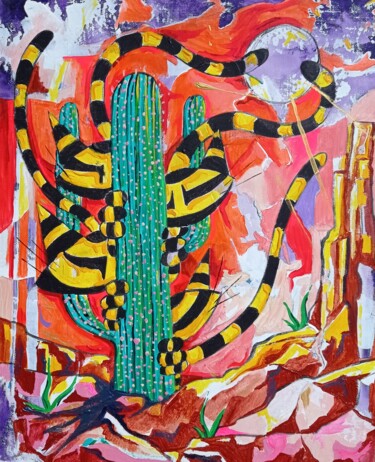 Chalton entrecoupé I Painting titled "Chalton entrecoupé I" by Jsroosenys, Original Artwork, Acrylic Mounted on Cardboard