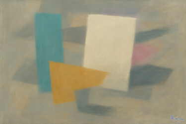 Painting titled "Formas superpuestas" by Elio Segundo Sanchez, Original Artwork, Oil