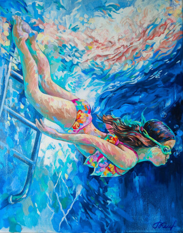 "Pool I" başlıklı Tablo Galina Kondrashova tarafından, Orijinal sanat, Petrol