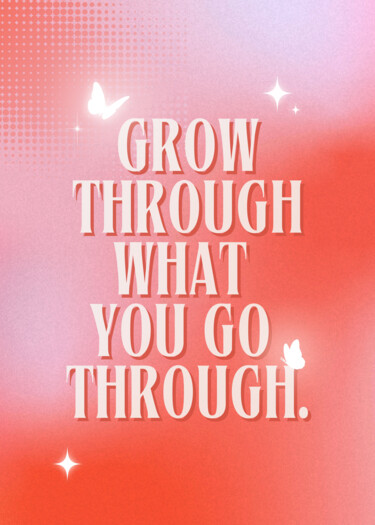 数字艺术 标题为“Growth Motivational…” 由春宇 关, 原创艺术品, AI生成的图像 安装在纸板上
