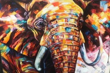 Spirit of the Savannah Painting titled "Spirit of the Savan…" by Malinga Kumarasinghe, Original Artwork, Acrylic
