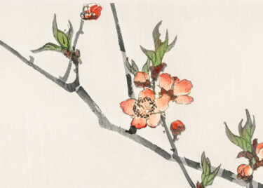 Digital Arts titled "Blossoming Branches…" by Chun Yu Guan, Original Artwork, AI generated image Mounted on Cardboard
