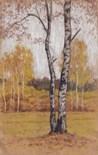 Golden Afternoon 제목이 "Golden Afternoon"인 그림 Sundra로, 원작, 파스텔
