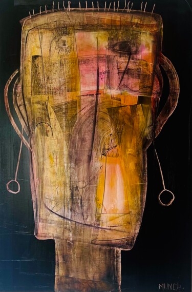 绘画 标题为“Le prince” 由Virginie Munch, 原创艺术品, 丙烯 安装在木质担架架上