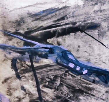 Schilderij getiteld "Little lavendabstra…" door Milto Sideris, Origineel Kunstwerk, Acryl