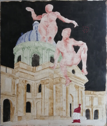 Schilderij getiteld "Trasfigurazione 13" door Antonio Vannucci, Origineel Kunstwerk, pigmenten Gemonteerd op Andere stijve p…