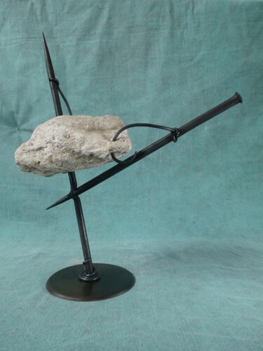Escultura intitulada "Implant Fatigue" por Yavor Grancharov, Obras de arte originais, Metais