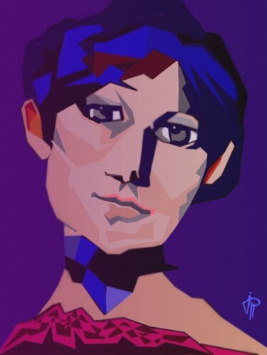 数字艺术 标题为“portrait :  berthe…” 由Jean Pierre Poveda, 原创艺术品, 数字油画