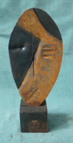 Scultura intitolato "Self-Portrait" da Yavor Grancharov, Opera d'arte originale, Metalli