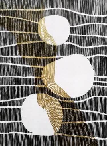 绘画 标题为“Abstract compositio…” 由Anastasia Kurasova, 原创艺术品, 标记 安装在木质担架架上