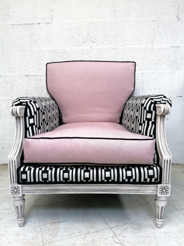 设计 标题为“Fauteuil art déco r…” 由Sarah Jettain (Eil Chans), 原创艺术品, 家具