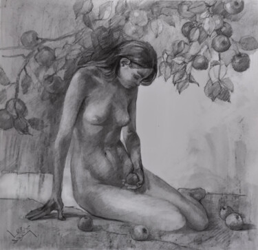 "Apples" başlıklı Resim Vesela Sultanova tarafından, Orijinal sanat, Grafit