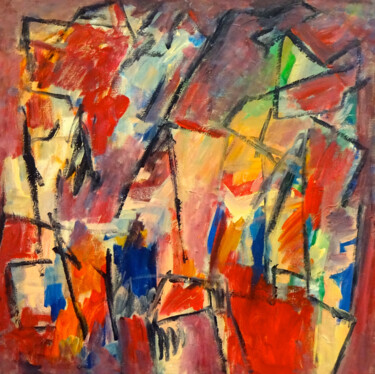 제목이 "Composition 7212"인 미술작품 Engelina Zandstra로, 원작, 아크릴 나무 들것 프레임에 장착됨