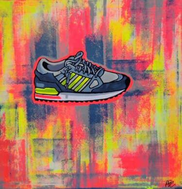 绘画 标题为“Shoes 1” 由Alexis Bernardi, 原创艺术品, 丙烯 安装在木质担架架上