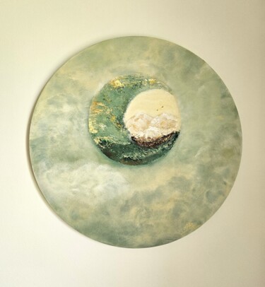Schilderij getiteld "Clarté obscure" door K.Alexia_art, Origineel Kunstwerk, Acryl Gemonteerd op Frame voor houten brancard