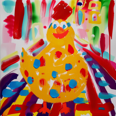 Cindy 「Cindy」というタイトルの絵画 Kristina Kalleによって, オリジナルのアートワーク, アクリル ウッドストレッチャーフレームにマウント