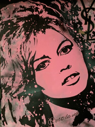 "French Icon" başlıklı Tablo Renzo Valenti tarafından, Orijinal sanat, Akrilik Ahşap Sedye çerçevesi üzerine monte edilmiş