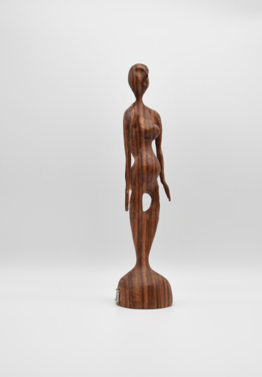 Sculptuur getiteld "Cocobolo Frau" door Sylvia Gnatz, Origineel Kunstwerk, Hout