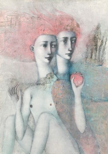 绘画 标题为“Eve and the Angel” 由Svetlana Rumak, 原创艺术品, 丙烯