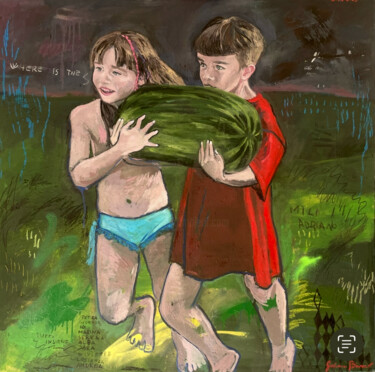 Pintura intitulada "Mila e Adriano" por Giovanna Bianco, Obras de arte originais, Óleo