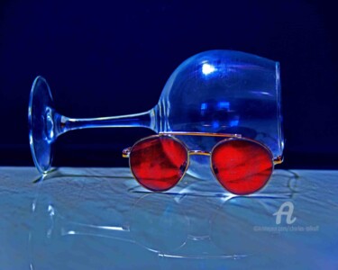 Objects at Rest (Red) Fotografia zatytułowany „Objects at Rest (Re…” autorstwa Charles Talkoff, Oryginalna praca, Fotografia cyfrowa
