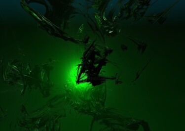 Digital Arts titled "The Green Aliens" by Russell Newell, Original Artwork, 3D Modeling