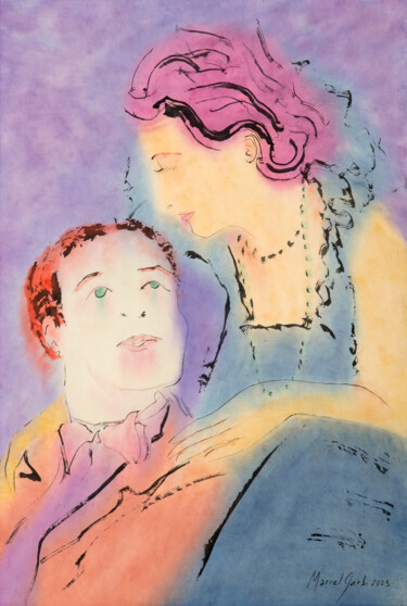Painting titled "Enchantment" by Marcel Garbi, Original Artwork, Watercolor