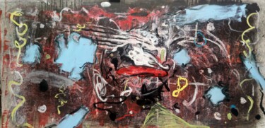 绘画 标题为“abstract anecdote 1” 由Karel Stoop, 原创艺术品, 油 安装在木质担架架上
