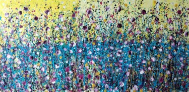 Pittura intitolato "Jardin sauvage" da Myriam Carbonnier, Opera d'arte originale, Acrilico