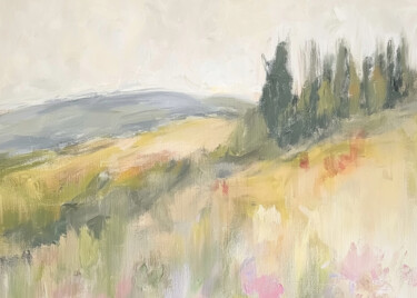 「Pastoral Serenity:…」というタイトルのデジタルアーツ 春宇 关によって, オリジナルのアートワーク, AI生成画像 段ボールにマウント