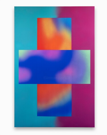 Ζωγραφική με τίτλο "Paysage Sensoriel 2" από Valentina Canseco, Αυθεντικά έργα τέχνης, Ακρυλικό Τοποθετήθηκε στο Ξύλινο φορε…